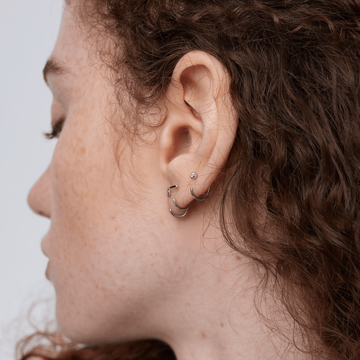 Stay Close Moissanite Bezel Hoops