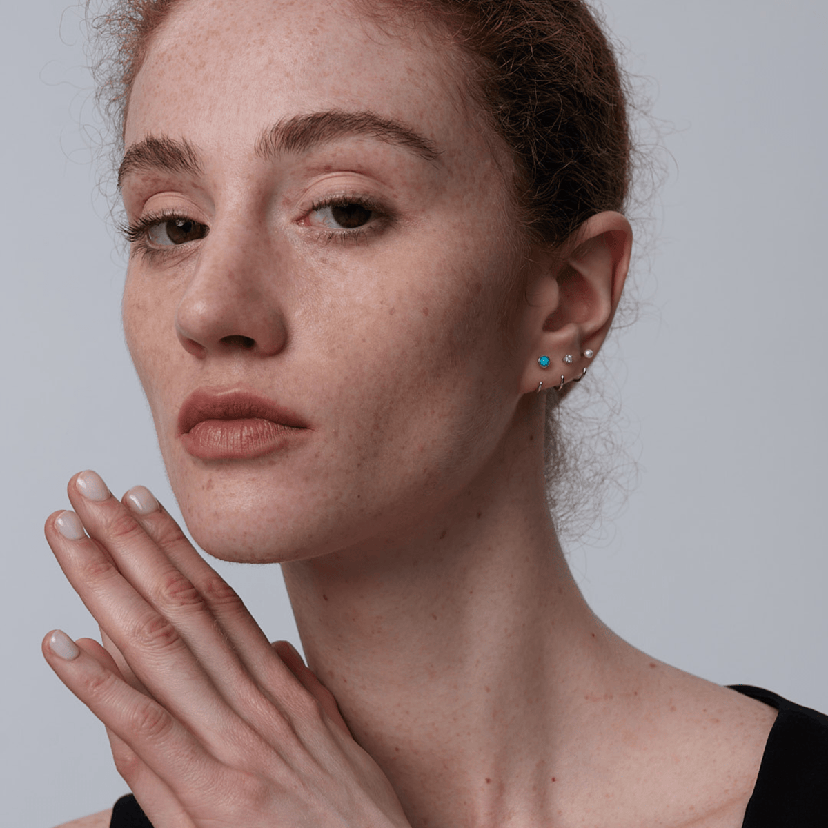 Stay Close Turquoise Hoops