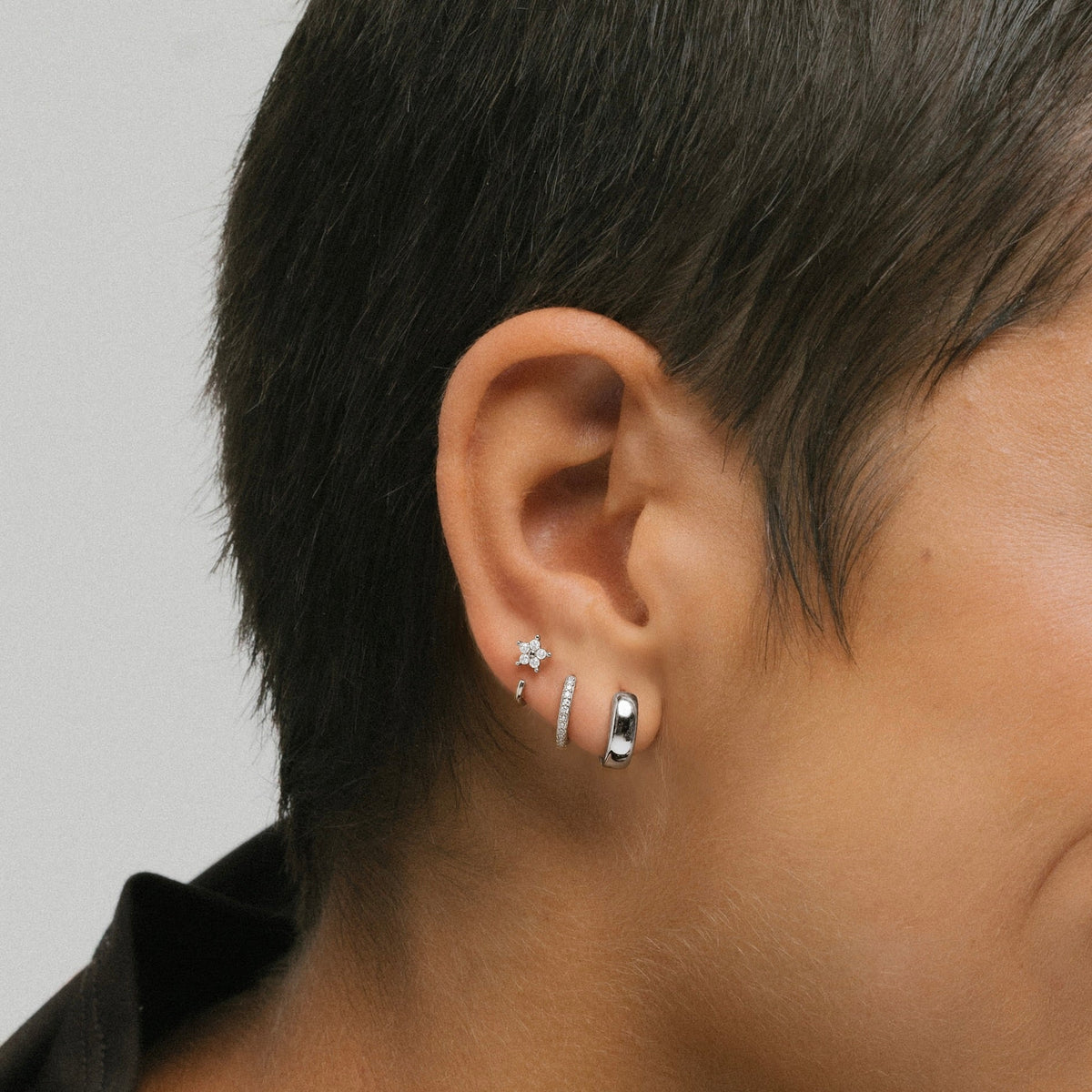 Stay Close Flower Opal Hoops