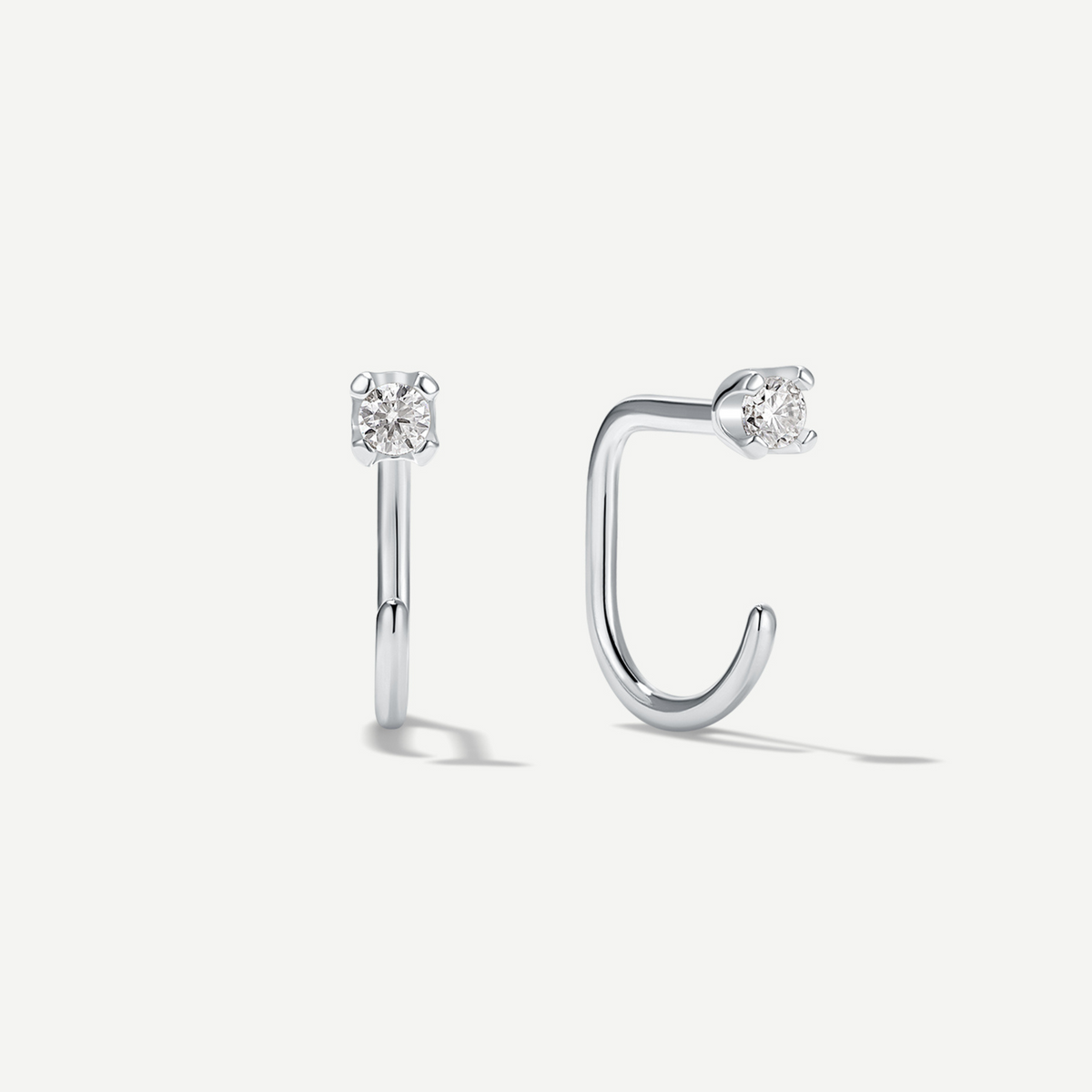 Stay Close Moissanite Hoops - 2mm