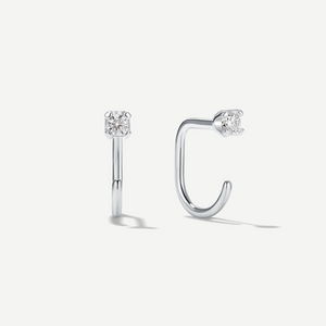 Stay Close Moissanite Hoops - 2mm