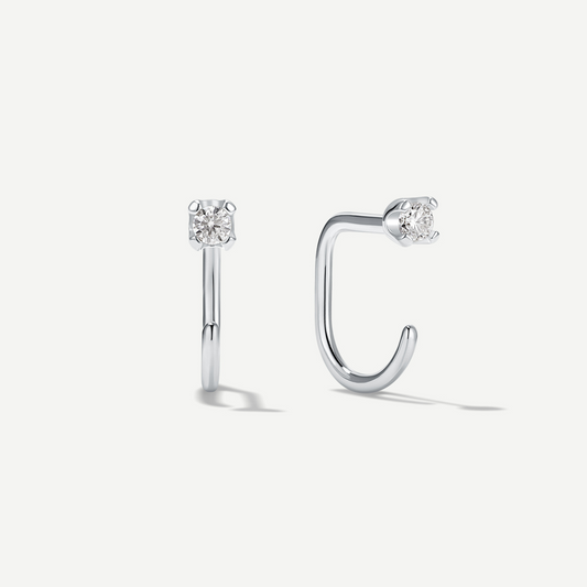 Stay Close Moissanite Hoops - 2mm