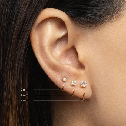 Stay Close Moissanite Hoops - 4mm