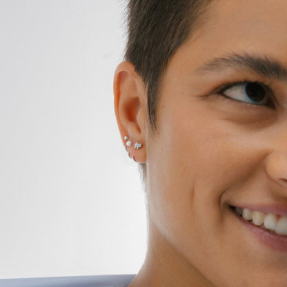 Stay Close Pavé Bow Hoops