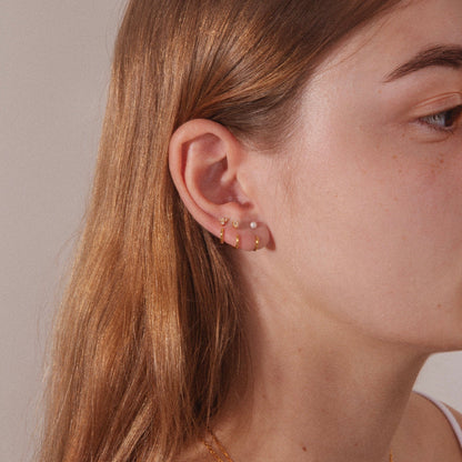 Stay Close Pearl Hoops