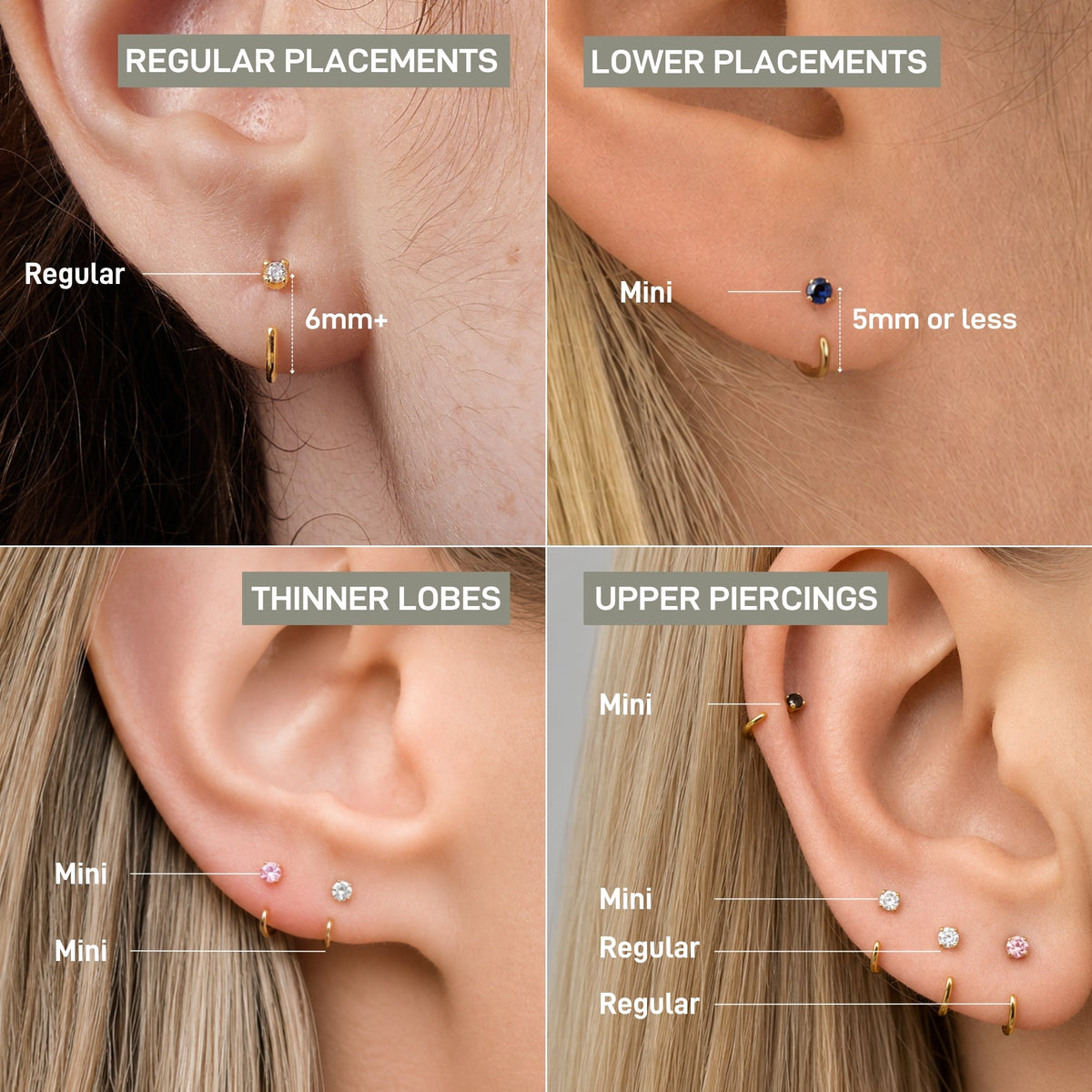 Stay Close Black Moissanite Hoops