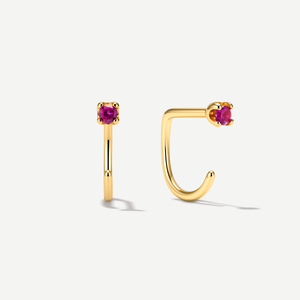 Stay Close Ruby Hoops