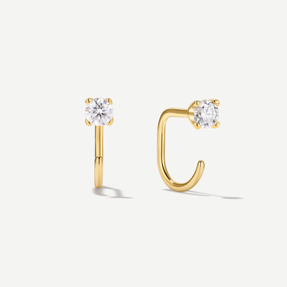 Stay Close Moissanite Hoops - 3mm