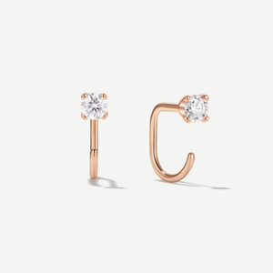 Stay Close Moissanite Hoops - 3mm