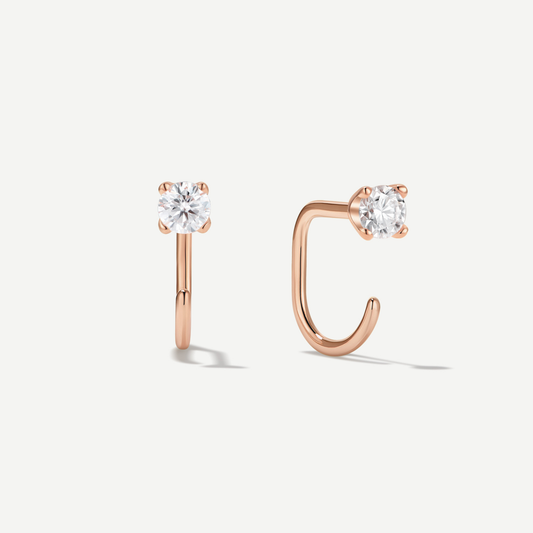 Stay Close Moissanite Hoops - 3mm