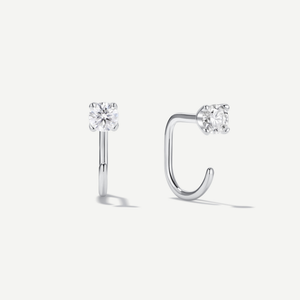 Stay Close Moissanite Hoops - 3mm