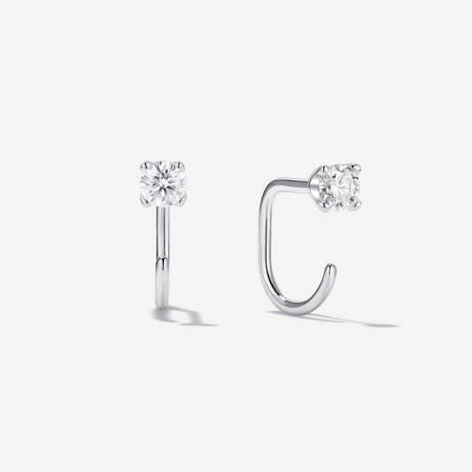 Stay Close Moissanite Hoops - 3mm