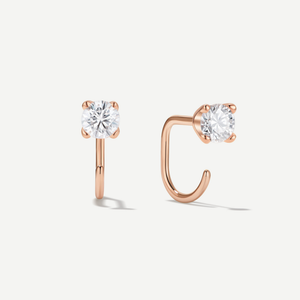 Stay Close Moissanite Hoops - 4mm