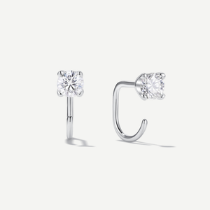 Stay Close Moissanite Hoops - 4mm