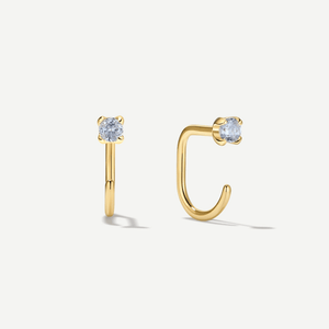 Stay Close Aquamarine Hoops