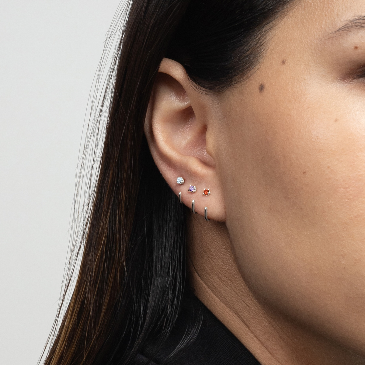 Stay Close Aquamarine Hoops