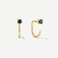 Stay Close Black Moissanite Hoops