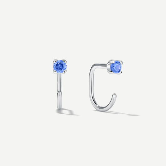 Stay Close Blue Sapphire Hoops