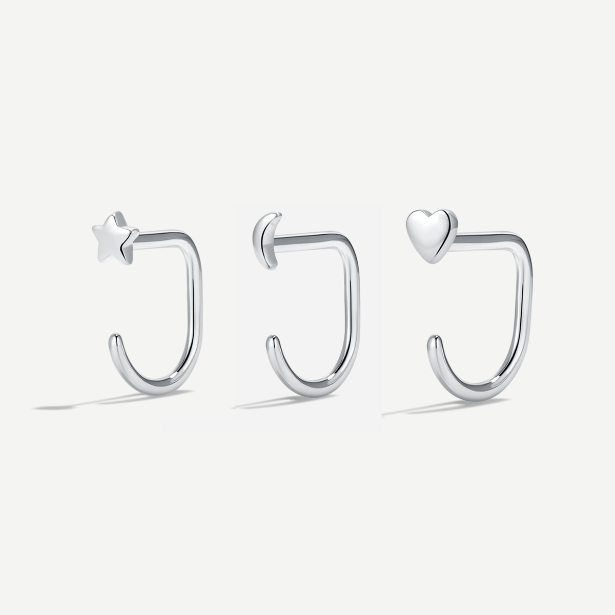 Stay Close Charm Hoops Set