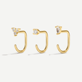 Stay Close Gem Hoops Set