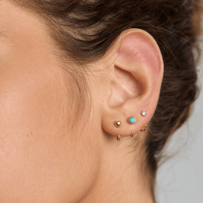 Stay Close Moissanite Bezel Hoops