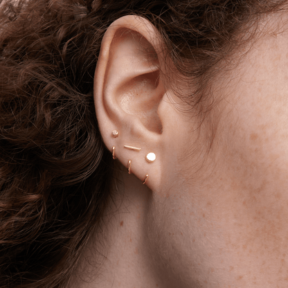 Stay Close Moissanite Bezel Hoops