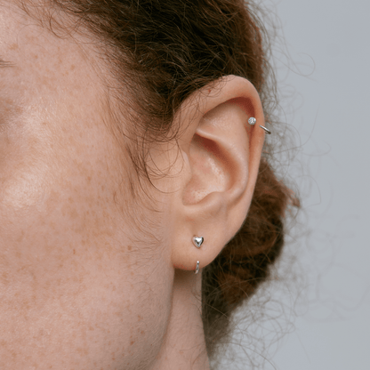 Stay Close Moissanite Bezel Hoops