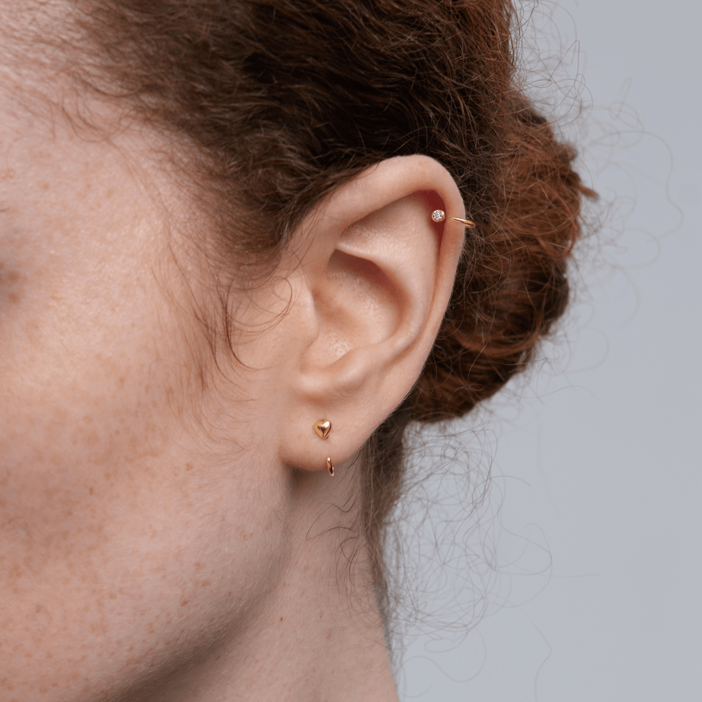 Stay Close Moissanite Bezel Hoops
