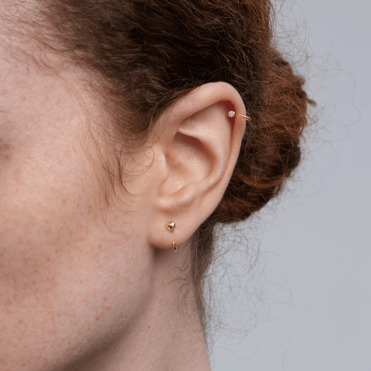 Stay Close Moissanite Bezel Hoops