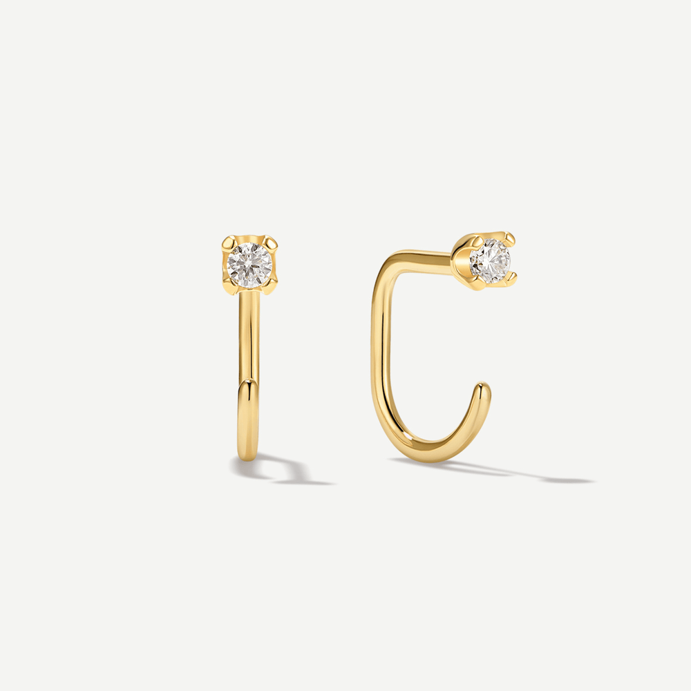 Stay Close Moissanite Hoops - 2mm