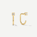 Stay Close Moissanite Hoops - 2mm