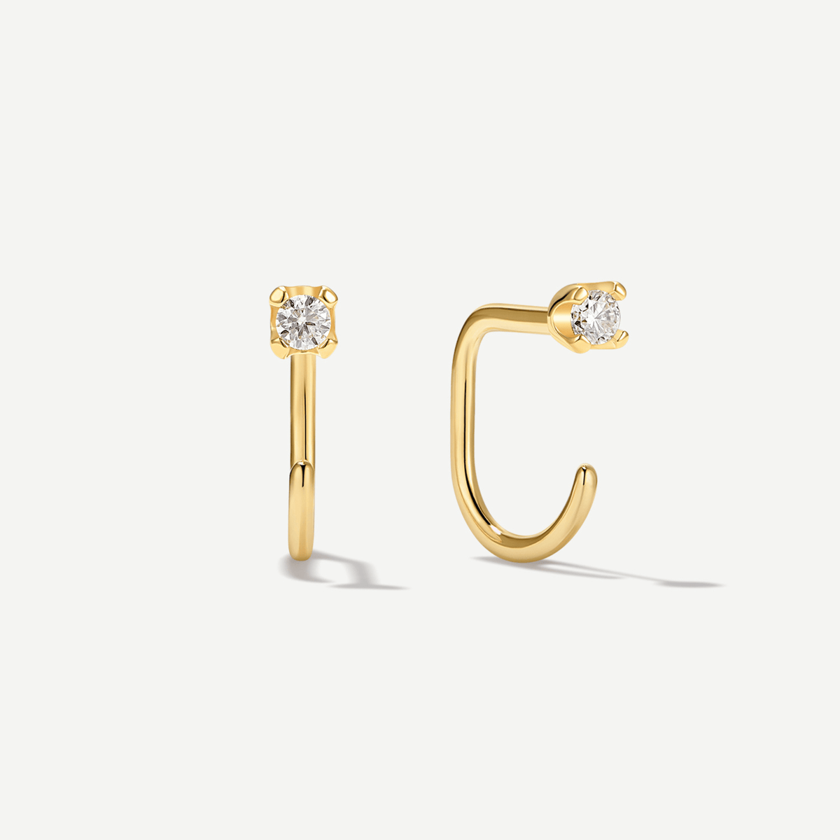 Stay Close Moissanite Hoops - 2mm