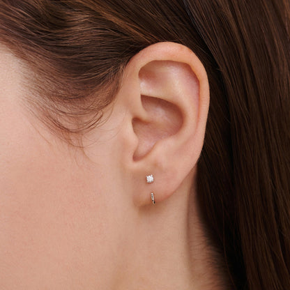 Stay Close Moissanite Hoops - 2mm