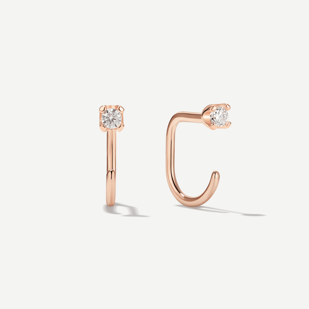 Stay Close Moissanite Hoops - 2mm