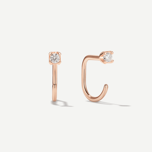Stay Close Moissanite Hoops - 2mm