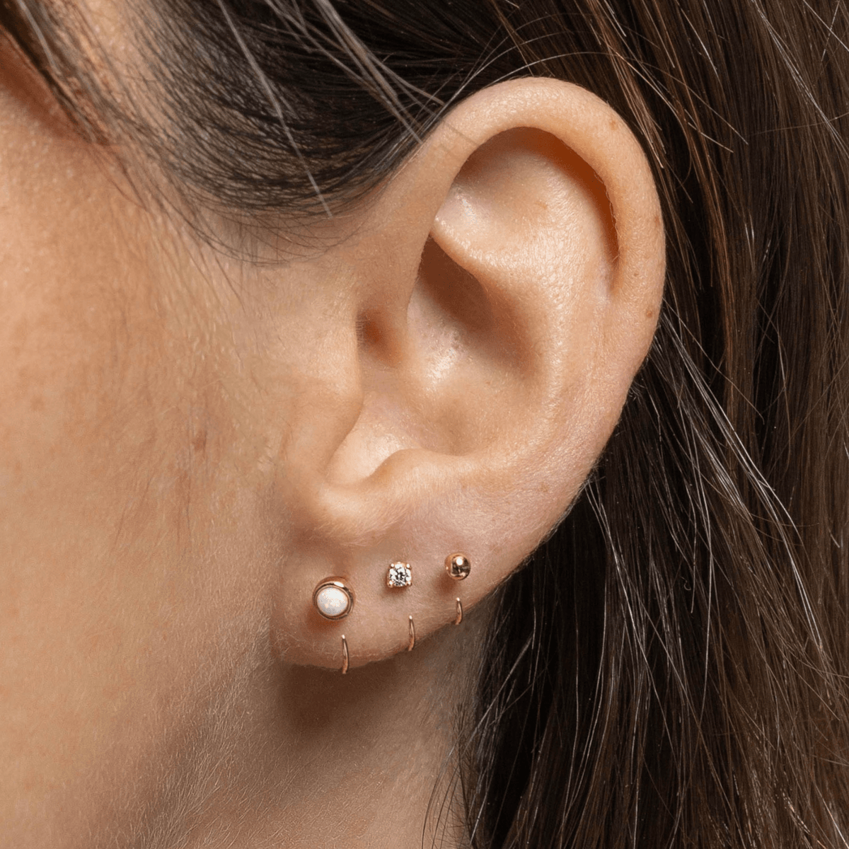 Stay Close Opal Hoops