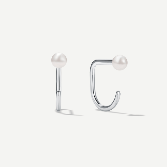 Stay Close Pearl Hoops