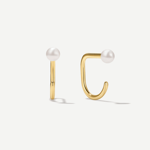 Stay Close Pearl Hoops