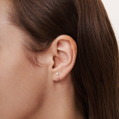 Stay Close Pearl Hoops