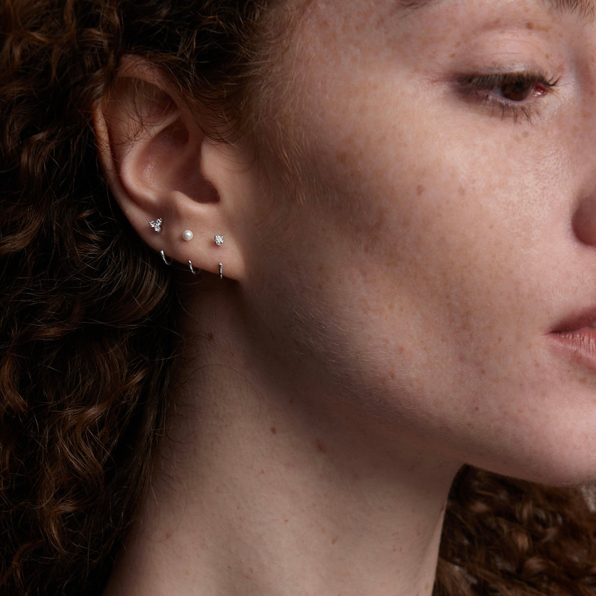 Stay Close Pearl Hoops Set