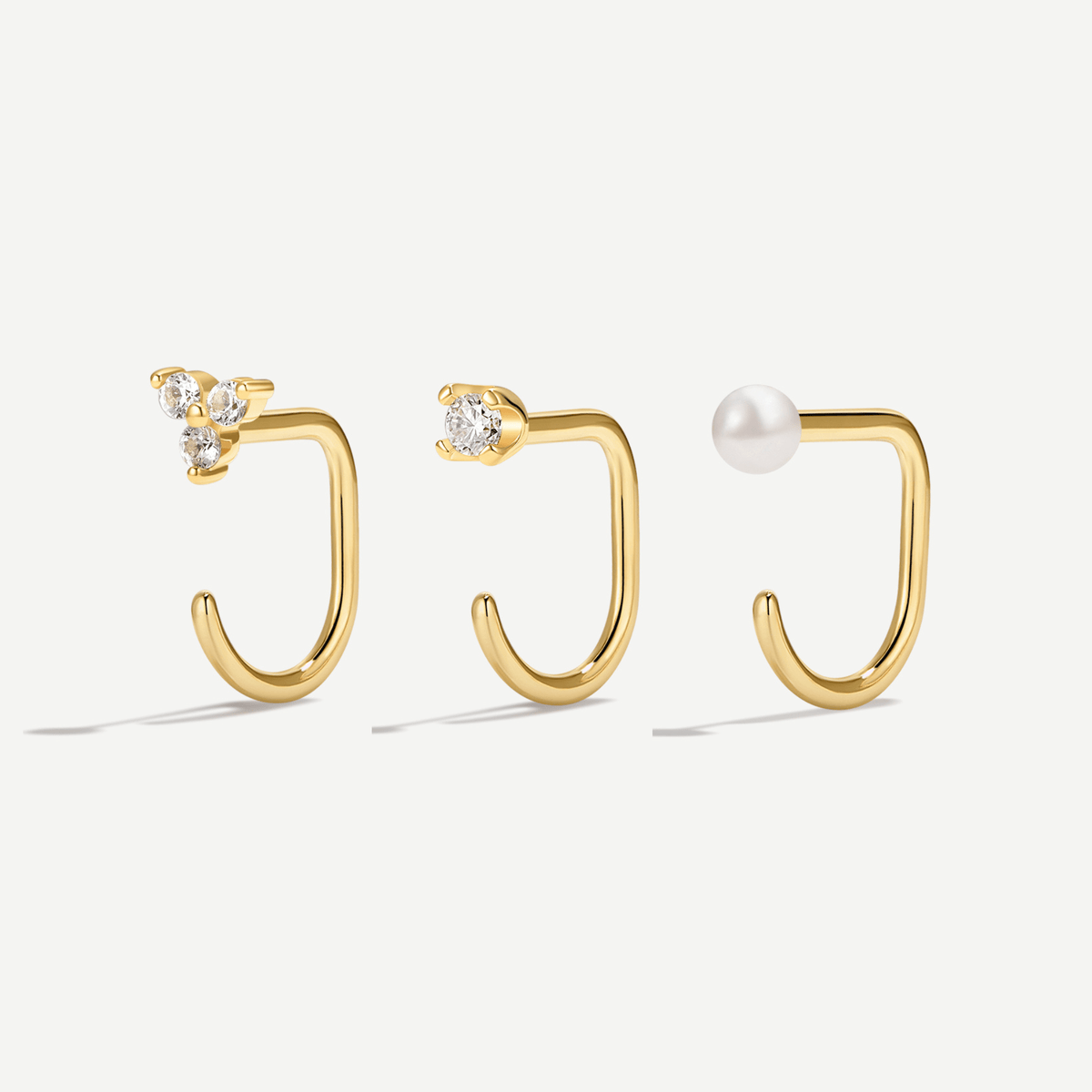 Stay Close Pearl Hoops Set