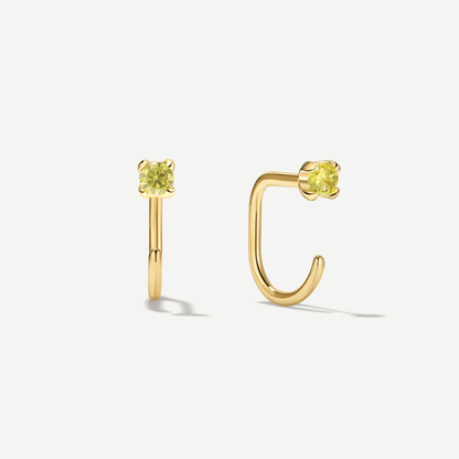 Stay Close Peridot Hoops