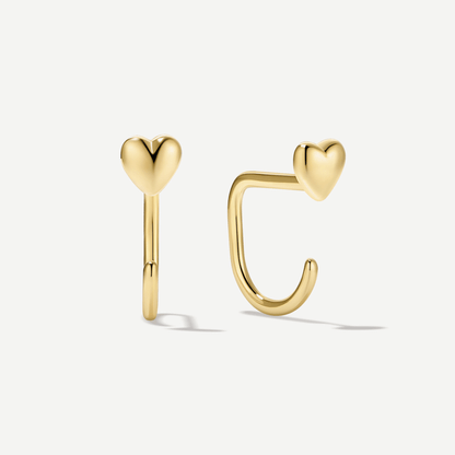 Stay Close Puffy Heart Hoops