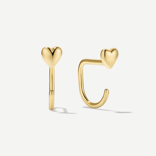 Stay Close Puffy Heart Hoops