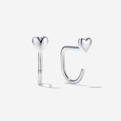 Stay Close Puffy Heart Hoops