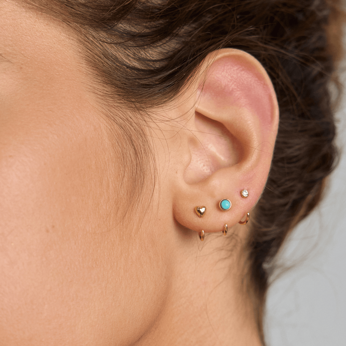 Stay Close Puffy Heart Hoops