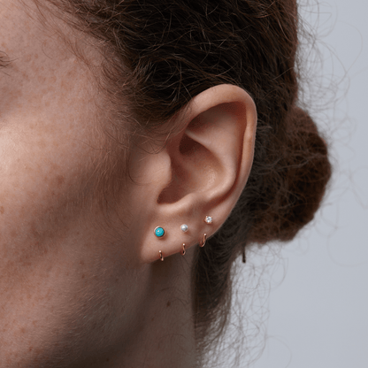 Stay Close Turquoise Hoops