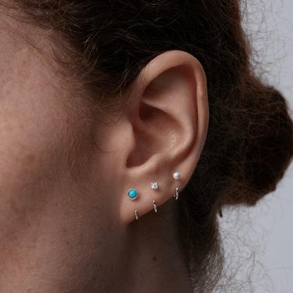 Stay Close Turquoise Hoops