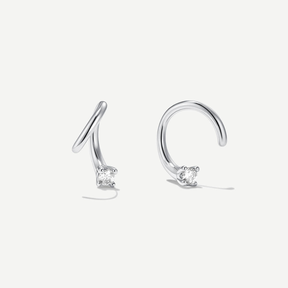 Swerve Moissanite Hoops