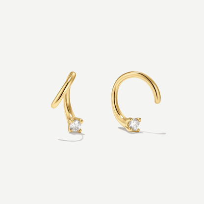 Swerve Moissanite Hoops